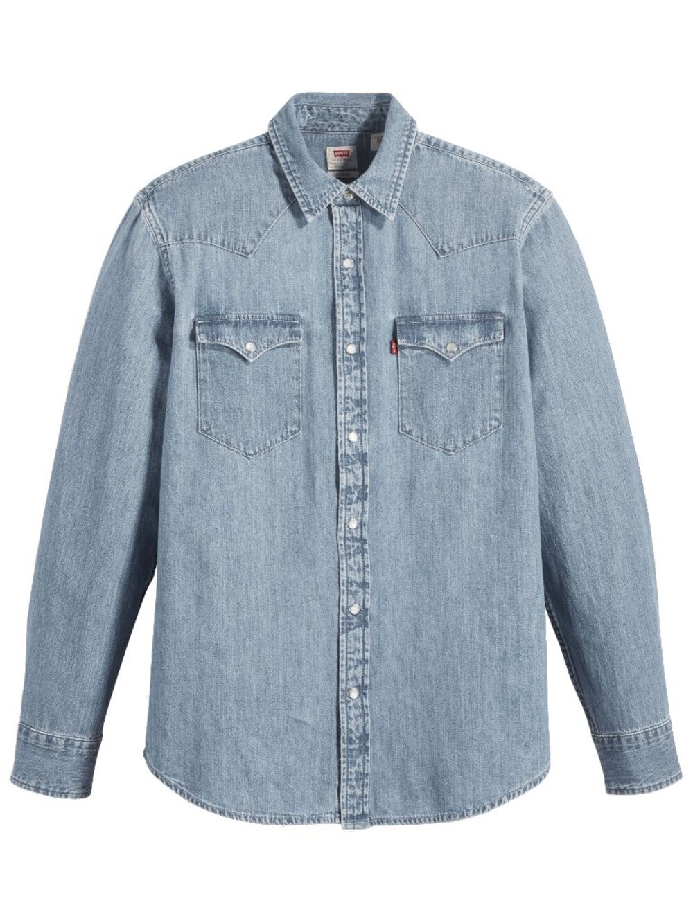 New! Levi's Western Denim Pearl Snap Shirt Men's S Long Sleeve Franklin Stone